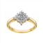 Tiara 14k Gold Over Silver 1/3 Carat T.W. Diamond Cluster Ring