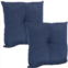 SUNNYDAZE DECOR Sunnydaze 2 Outdoor Tufted Back Cushions - 19 x 19-Inch - Navy