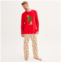 Mens Jammies For Your Families Santa On Holiday Top & Bottoms Pajama Set
