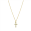 Main and Sterling 14k Gold Over Silver Cubic Zirconia Cross Pendant Necklace