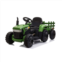 TOBBI 12 Volt Battery Operated Toy Tractor with Pull Behind Trailer, Dark Green