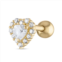 Amella Jewels 10k Gold Cubic Zirconia Heart Cartilage Earring
