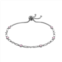Kristen Kesho Sterling Silver Lab-Created Pink Sapphire & Heart Link Adjustable Bolo Bracelet