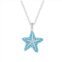 Crystal Collective Silver Plated Crystal Starfish Pendant Necklace
