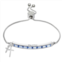 Brilliance Crystal & Sapphire FAITH Adjustable Bracelet with Cross Charms