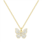 Crystal Collective 14k Gold Plated Crystal Butterfly Pendant Necklace