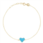 LUMINOR GOLD 14k Gold Enamel Heart Bracelet