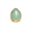Dynasty Jade 18k Gold Over Sterling Silver Green Jade Ring