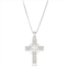 HDI Sterling Silver 1/10 Carat T.W. Diamond Celtic Cross Necklace