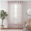 eclipse Emina Crushed Sheer Voile Grommet Window Curtain Panel