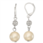 Youre Invited Silver-Tone Leverback Simulated Pearl Double Drop Earrings