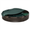 Outsunny Outdoor Round Kids Sandbox with Covering Liner, Seating, Plastic Sandbox Outdoor Activity for Ages 3-12, Brown