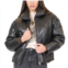 Juniors Coffee Shop Quilted Faux Leather Puffer Coat