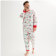 Big & Tall Jammies For Your Families Doodle Santa Cozy Microfleece Top & Bottom Pajama Set