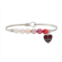 Luca + Danni I Love You Scarlet Ombre Crystal & Simulated Pearl Bangle Bracelet