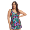 Mazu Swim Plus Size Mazu Tropical Flora Wrap One-Piece Swimdress