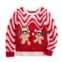 Girls 4-20 33 Degrees Long Sleeve Crewneck Gingerbread Christmas Sweater in Regular & Plus Size