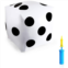 Okuna Outpost 2 Pack Big Dice for Adults, Kids with Air Pump for Summer Outdoor Games, Parties, White (20 in)