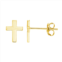 Theia Sky 14k Gold Dainty Cross Stud Earrings