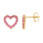 Theia Sky 14k Gold Cubic Zirconia Open Heart Stud Earrings
