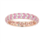 SLNY Pink Sapphire & Diamond Accent Pave Eternity Band Ring