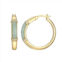 Dynasty Jade 18k Gold Over Silver Jade & Cubic Zirconia Hoop Earrings