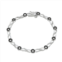 HDI Sterling Silver 3/4 Carat T.W. Black And White Diamond Bracelet