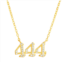 Paige Harper 14k Gold Plated Cubic Zirconia Angel Number 444 Protection Necklace
