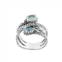 Athra NJ Inc Sterling Silver Blue Topaz Bypass Ring