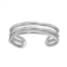 Lila Moon 10k White Gold Triple Band Adjustable Toe Ring