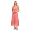 August Sky Womens Smocked Bodice Midi Dress