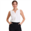 ALLEGRA K Womens Chiffon V Neck Sleeveless Blouse Tops Office Work Shirts