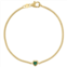 Designs by Gioelli 14k Gold Over Sterling Silver Gemstone Curb Chain Bracelet