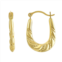 Taylor Grace 10K Gold Beaded Oval Hoop Earrings