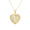 Taylor Grace 10k Gold Mother-of-Pearl Vine Overlay Heart Pendant Necklace