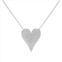 House of Frosted Sterling Silver White Topaz Love Necklace