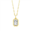 House of Frosted 14k Gold Over Silver White Topaz Deco Necklace