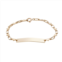 Kristen Kesho 10k Gold Heart Link ID Bracelet
