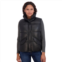 Womens Sebby Collection Faux-Leather Puffer Vest