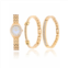 Elgin Womens Gold-Tone Crystal Accent Watch and Matching Bracelet Set - EG170031STKL