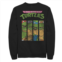 Mens Nickelodeon Teenage Mutant Ninja Turtles Face Panels Fleece Sweatshirt