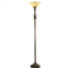 LIGHTACCENTS Floor Lamp Metal Standing Lamp With Alabaster Glass Shade Bronze