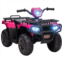 Aosom 12V Kids ATV Battery-Operated with AUX Port & USB, Kids 4 Wheeler with Tough Wear-Resistant Tread, Electric Four Wheeler Kids Ride on Car Electric Car for Ages 3-5, Pink