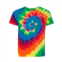 Dyenomite Youth Multi-Color Spiral Tie-Dyed T-Shirt