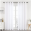 GoodGram Montauk Accents 2 Pack Ultra Luxurious Faux Silk Sheer Grommet Top Curtain Panels