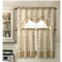 GoodGram 3 Piece Daphne Embroidered Complete Kitchen Curtain Tier And Valance Set