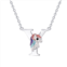 Crystal Collective Silver Plated Unicorn Initial Pendant Necklace- Size 18