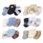 Luvable Friends Infant Boy Cotton Terry Socks, 18-Piece, Space Safari Blue Gray, 0-3 Months