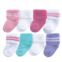 Luvable Friends Baby Girl Newborn and Baby Terry Socks, Pink Gray