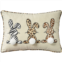 RugMarketPlace Mina Victory Easter Applique Bunnies 14 X 20 Beige Throw Pillow